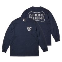 (STANDARD CALIFORNIA/スタンダードカリフォルニア) HTC × SD Logo Long Sleeve T■Navy■（メンズ）M/L/XLサイズ