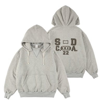 画像1:  スタンダードカリフォル二ア（STANDARD CALIFORNIA) SD Logo After Hood Sweat■Gray■（メンズ）M/L/XLサイズ