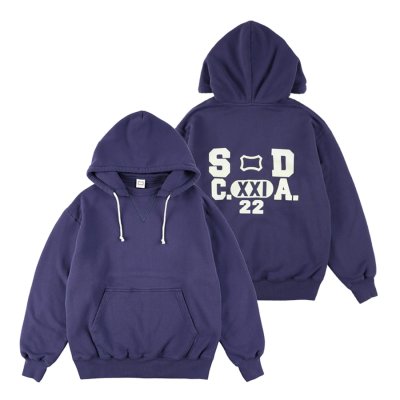 画像1:  スタンダードカリフォル二ア（STANDARD CALIFORNIA) SD Logo After Hood Sweat■Navy■（メンズ）M/L/XLサイズ