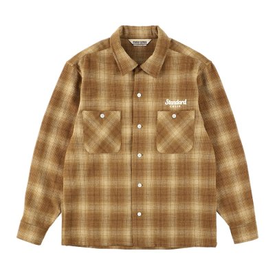 画像1: (STANDARD CALIFORNIA/スタンダードカリフォルニア) SD Wool Check Shirt  Brown（メンズ）M/Lサイズ