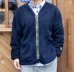 画像1:  (TURN ME ON / ターンミーオン) シープボアZIPブルゾン(NAVY)  (MENS)M/Lサイズ (1)