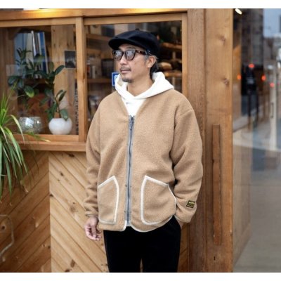 画像4: SALE20%OFF (TURN ME ON / ターンミーオン) シープボアZIPブルゾン(BEIGE) (MENS)M/Lサイズ