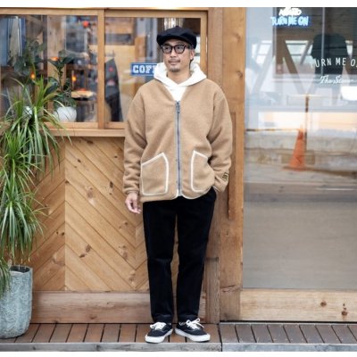 画像5: SALE20%OFF (TURN ME ON / ターンミーオン) シープボアZIPブルゾン(BEIGE) (MENS)M/Lサイズ