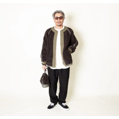 画像2:  (TURN ME ON / ターンミーオン) ボアフライトジャケット (OLIVE) (MENS)M/Lサイズ