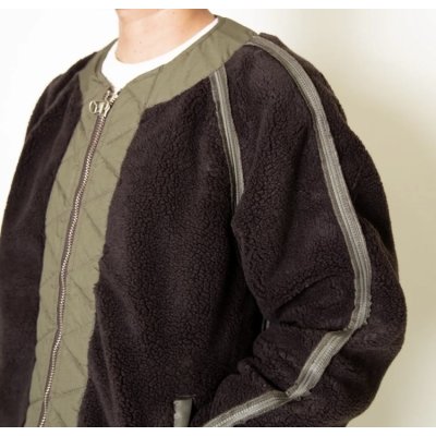 画像6:  (TURN ME ON / ターンミーオン) ボアフライトジャケット (OLIVE) (MENS)M/Lサイズ
