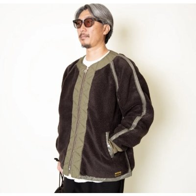 画像5:  (TURN ME ON / ターンミーオン) ボアフライトジャケット (OLIVE) (MENS)M/Lサイズ