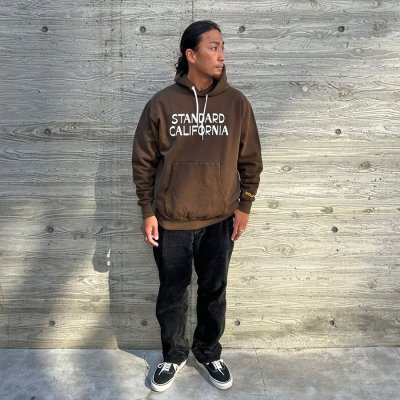 画像2:  スタンダードカリフォル二ア（STANDARD CALIFORNIA) Jeff for SD Logo Hood Sweat■Brown■（メンズ）M/L/XLサイズ 