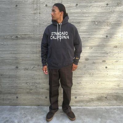 画像2:  スタンダードカリフォル二ア（STANDARD CALIFORNIA) Jeff for SD Logo Hood Sweat■Black■（メンズ）M/L/XLサイズ 