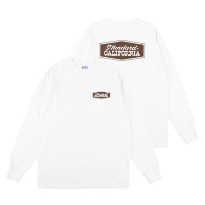 画像1: (STANDARD CALIFORNIA/スタンダードカリフォルニア) SD Heavyweight Stadium Logo Long Sleeve T■White■（メンズ）S/M/L/XLサイズ