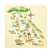 画像1: STANDARD CALIFORNIA/スタンダードカリフォルニア　 SD Cal Map Bandana　アイボリー (1)