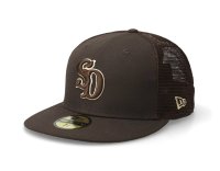 （STANDARD CALIFORNIA/スタンダードカリフォルニア）NEW ERA / SD 59FIFTY Logo Mesh Cap　ブラウン
