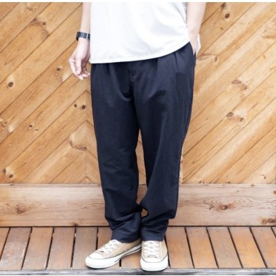 画像1: TURN ME ON（ターンミーオン) ワイドテーパードパンツ (BLACK)  (MENS)M/Lサイズ 