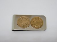 インディアンジュエリー■NAVAJO族（ナバホ族）■マネークリップ コイン■シルバー■ハンドメイド■クリックポスト対応商品（送料198円）