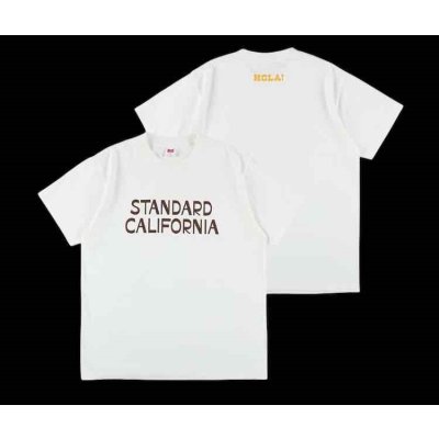 画像1:  (STANDARD CALIFORNIA/スタンダードカリフォルニア) Jeff for SD US Cotton Logo T　ホワイト（メンズ）M/L/XLサイズ