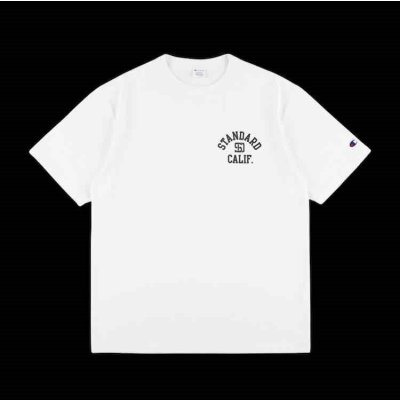 画像1:  (STANDARD CALIFORNIA/スタンダードカリフォルニア) Champion for SD Exclusive Heavyweight Logo T■White■（メンズ）M/L/XLサイズ