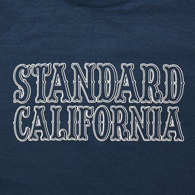 画像4:  (STANDARD CALIFORNIA/スタンダードカリフォルニア) SD Heavyweight Basic Logo T■Navy■（メンズ）S/M/L/XLサイズ