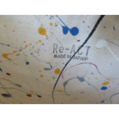 画像5: RE.ACT リアクト Re-ACT / Re-ACT Splatter Paint Tote Fashion Bag - Multi
