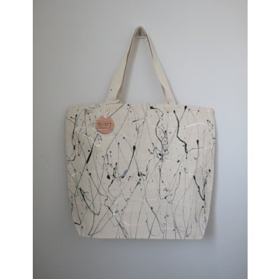 画像1: RE.ACT リアクト　Re-ACT / Re-ACT Splatter Paint Tote Fashion Bag  ( Large) - Dark
