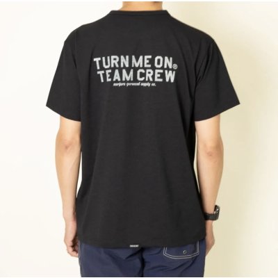 画像1: TURN ME ON（ターンミーオン) TEAM CREW水陸両用 S/S TEE(BLACK)  (BLACK) (MENS)M/L/XLサイズ