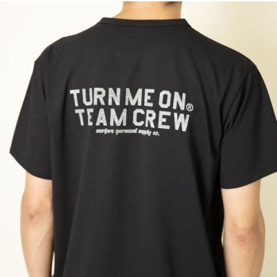 画像2: TURN ME ON（ターンミーオン) TEAM CREW水陸両用 S/S TEE(BLACK)  (BLACK) (MENS)M/L/XLサイズ