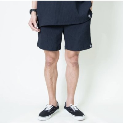 画像1: TURN ME ON（ターンミーオン) ワッフルサーマルイージーショーツ（BLACK）(MENS) M/L/XLサイズ