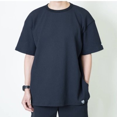 画像1: TURN ME ON（ターンミーオン) ワッフルサーマルTEE(BLACK)  (MENS)M/L/XLサイズ