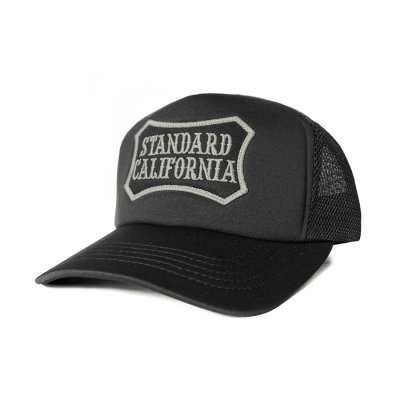 画像1:  (STANDARD CALIFORNIA/スタンダードカリフォルニア) SD Basic Logo Patch Mesh Cap　ブラック