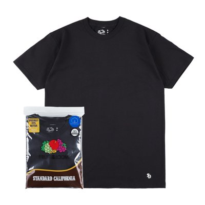 画像1:  (STANDARD CALIFORNIA/スタンダードカリフォルニア) Fruit of the Loom × SD 2Pack T　ブラック（メンズ）M/L/XLサイズ