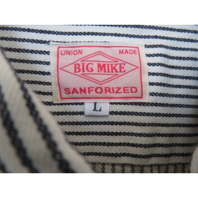 画像4: (BIG MIKE/ビッグマイク) ヒッコリー ストライプ 長袖ワークシャツ / WH×NY（メンズ）M/Lサイズ