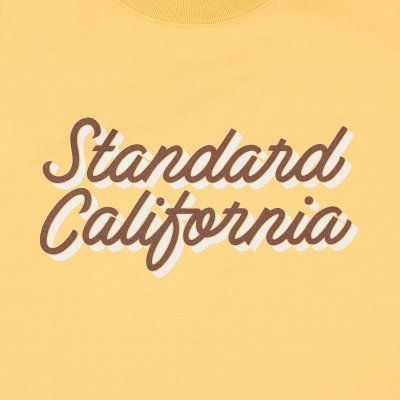 画像4: SALE対象外 (STANDARD CALIFORNIA/スタンダードカリフォルニア) SD Heavyweight Basic Logo T■YELLOW■（メンズ）M/L/XLサイズ