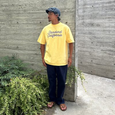 画像5: SALE対象外 (STANDARD CALIFORNIA/スタンダードカリフォルニア) SD Heavyweight Basic Logo T■YELLOW■（メンズ）M/L/XLサイズ