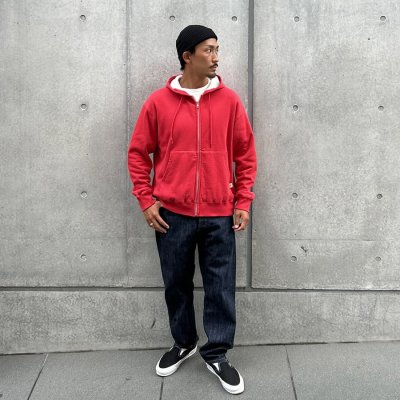 画像6:  スタンダードカリフォル二ア（STANDARD CALIFORNIA)  RUSSELL ATHLETIC / SD W Face Zip Hood Sweat■Red■（メンズ）M/Lサイズ 