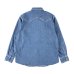 画像2:  (STANDARD CALIFORNIA/スタンダードカリフォルニア) SD Denim Western Shirt Vintage Wash　Indigo（メンズ）M/L/XLサイズ (2)