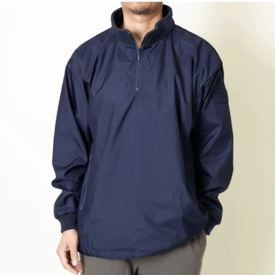 画像1:  (TURN ME ON / ターンミーオン) 撥水タフレックスⓇ×フリース ハーフZIP(NAVY) (MENS)M/Lサイズ