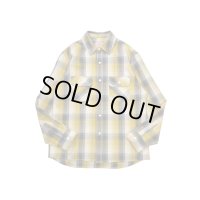 (BIG MIKE/ビッグマイク) Heavy Flannel Shirts / GRY×YEL×OFF （メンズ）M/L/XLサイズ
