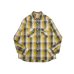 画像1: (BIG MIKE/ビッグマイク) Heavy Flannel Shirts / GRY×YEL×OFF (メンズ)M/L/XLサイズ (1)