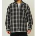 画像1: (BIG MIKE/ビッグマイク) Heavy Flannel Zip Shirt Jacket / BLK×GRY(メンズ)M/L/XLサイズ (1)