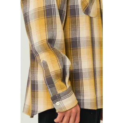 画像3: (BIG MIKE/ビッグマイク) Heavy Flannel Shirts / GRY×YEL×OFF (メンズ)M/L/XLサイズ