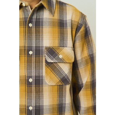 画像2: (BIG MIKE/ビッグマイク) Heavy Flannel Shirts / GRY×YEL×OFF (メンズ)M/L/XLサイズ