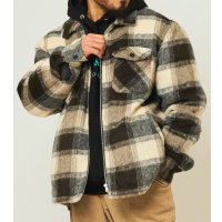 (BIG MIKE/ビッグマイク) Ombre Zip Quilted Lining Jacket / BLK×OFF（メンズ）M/L/XLサイズ