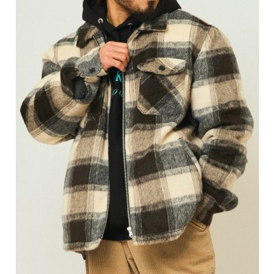 画像1: (BIG MIKE/ビッグマイク) Ombre Zip Quilted Lining Jacket / BLK×OFF(メンズ)M/L/XLサイズ