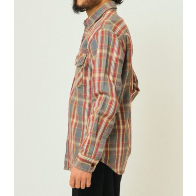 画像2: (BIG MIKE/ビッグマイク) Heavy Flannel Shirts / GRY×YEL×RED (メンズ)M/L/XLサイズ