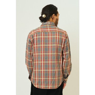 画像3: (BIG MIKE/ビッグマイク) Heavy Flannel Shirts / GRY×YEL×RED (メンズ)M/L/XLサイズ