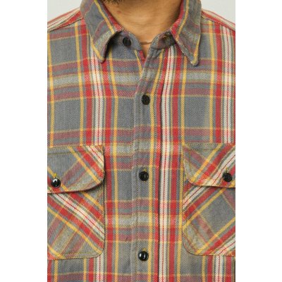 画像5: (BIG MIKE/ビッグマイク) Heavy Flannel Shirts / GRY×YEL×RED (メンズ)M/L/XLサイズ