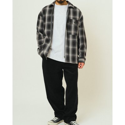 画像4: (BIG MIKE/ビッグマイク) Heavy Flannel Zip Shirt Jacket / BLK×GRY(メンズ)M/L/XLサイズ