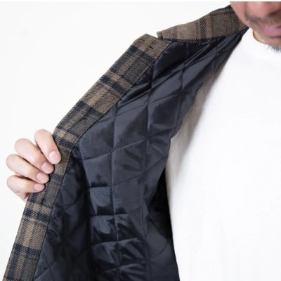 画像2:  (TURN ME ON / ターンミーオン) チェックネル×キルティングJKT(BROWN) (MENS)M/Lサイズ