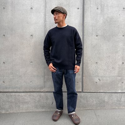画像2:  スタンダードカリフォル二ア（STANDARD CALIFORNIA)  SD 2Layer Wool Knit   Navy（メンズ）M/Lサイズ 