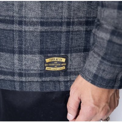 画像7:  (TURN ME ON / ターンミーオン) チェックネル×キルティングJKT(BLACK) (MENS)M/Lサイズ