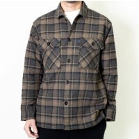  (TURN ME ON / ターンミーオン) チェックネル×キルティングJKT(BROWN) (MENS)M/Lサイズ