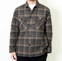  (TURN ME ON / ターンミーオン) チェックネル×キルティングJKT(BROWN) (MENS)M/Lサイズ